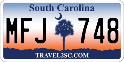 SC license plate MFJ748