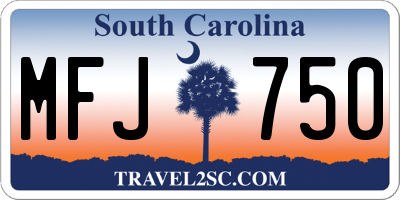 SC license plate MFJ750