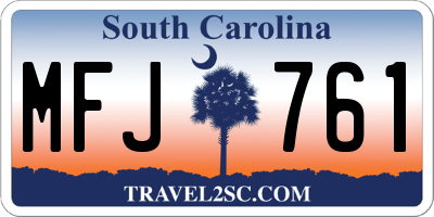 SC license plate MFJ761