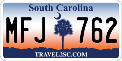 SC license plate MFJ762