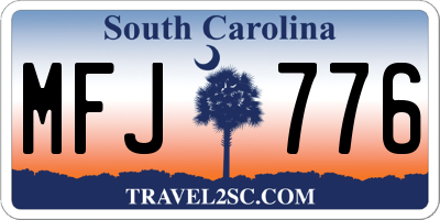 SC license plate MFJ776