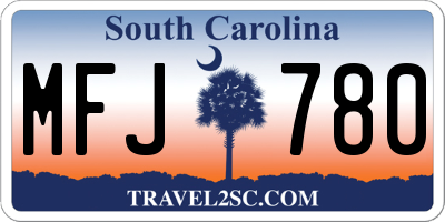 SC license plate MFJ780