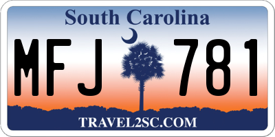 SC license plate MFJ781