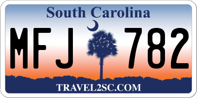 SC license plate MFJ782