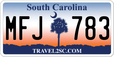 SC license plate MFJ783