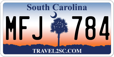 SC license plate MFJ784
