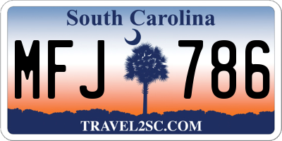 SC license plate MFJ786