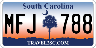 SC license plate MFJ788