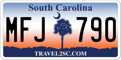 SC license plate MFJ790