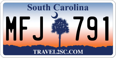 SC license plate MFJ791