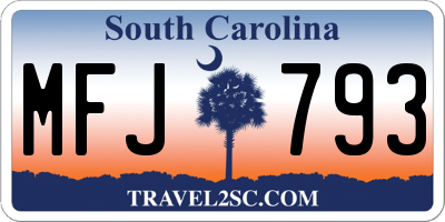 SC license plate MFJ793