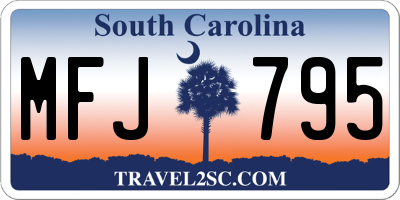SC license plate MFJ795