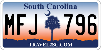 SC license plate MFJ796