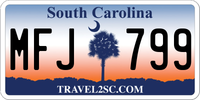 SC license plate MFJ799