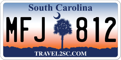 SC license plate MFJ812