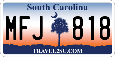 SC license plate MFJ818