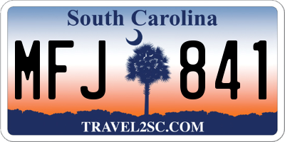 SC license plate MFJ841