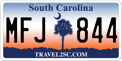 SC license plate MFJ844