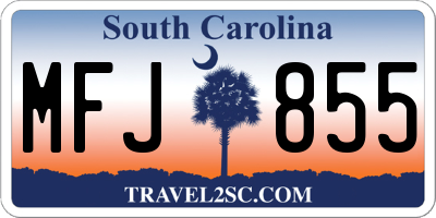 SC license plate MFJ855