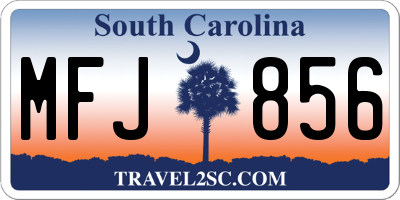 SC license plate MFJ856