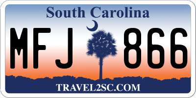 SC license plate MFJ866