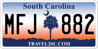 SC license plate MFJ882