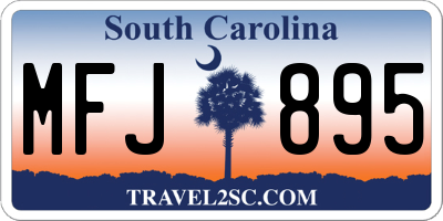 SC license plate MFJ895