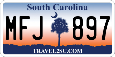 SC license plate MFJ897