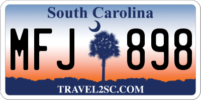 SC license plate MFJ898