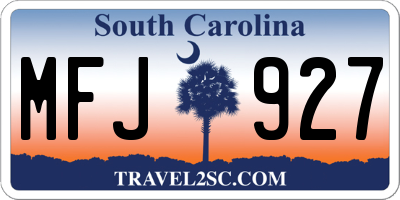 SC license plate MFJ927