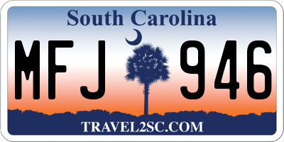 SC license plate MFJ946