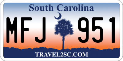 SC license plate MFJ951