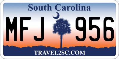 SC license plate MFJ956