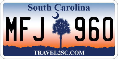 SC license plate MFJ960