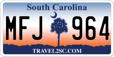 SC license plate MFJ964