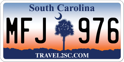 SC license plate MFJ976