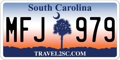 SC license plate MFJ979