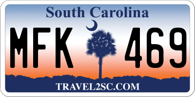 SC license plate MFK469