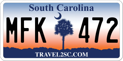 SC license plate MFK472