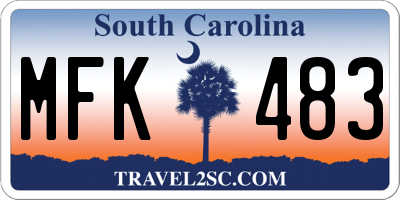 SC license plate MFK483