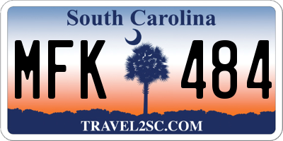 SC license plate MFK484