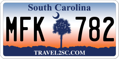 SC license plate MFK782