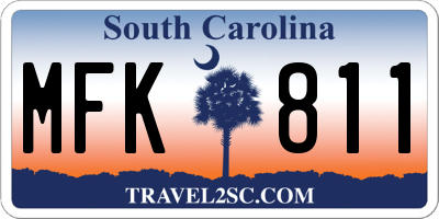 SC license plate MFK811