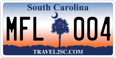 SC license plate MFL004