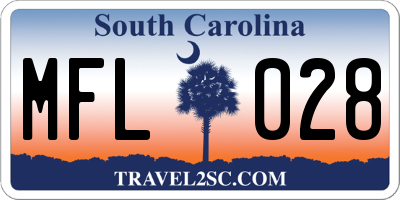 SC license plate MFL028