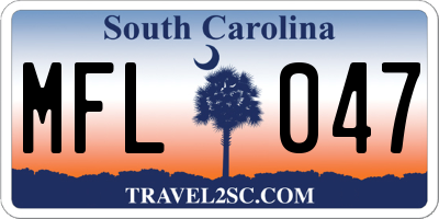 SC license plate MFL047