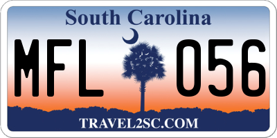 SC license plate MFL056