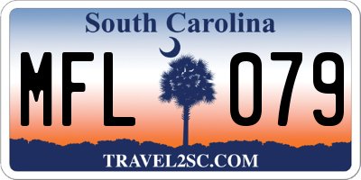SC license plate MFL079