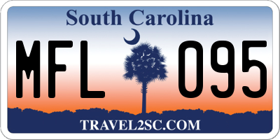 SC license plate MFL095