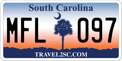 SC license plate MFL097